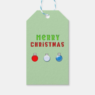 Frohe Weihnachtsgrün Geschenkanhänger