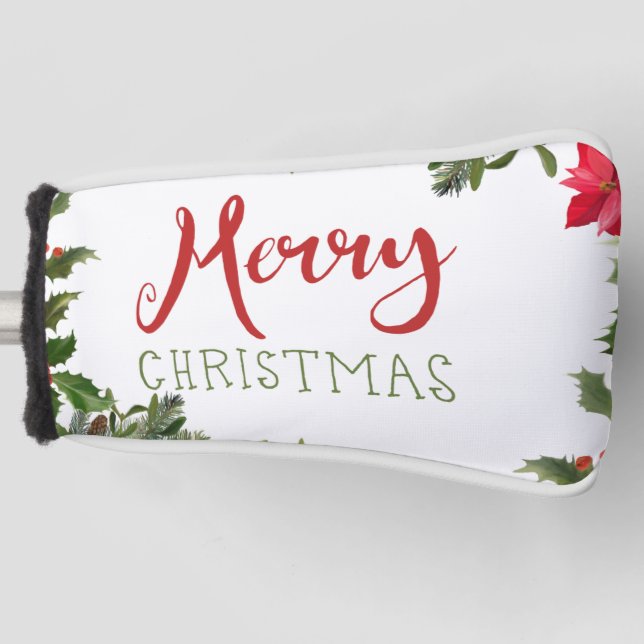 Frohe Weihnachtsgrün Golf Headcover (Vorderseite)