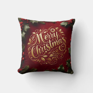 Frohe Weihnachtsgrün Kissen