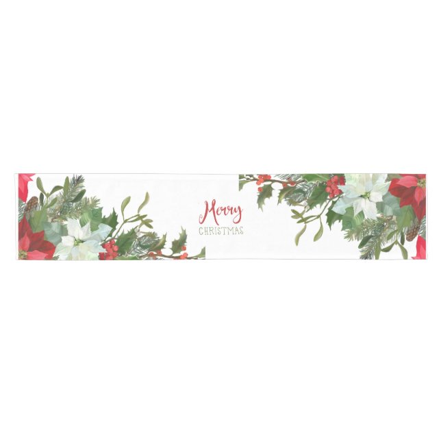 Frohe Weihnachtsgrün Kurzer Tischläufer (Horizontal)