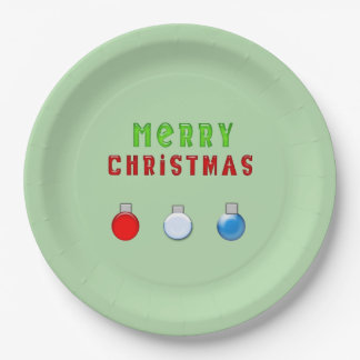 Frohe Weihnachtsgrün Pappteller