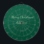 Frohe Weihnachtsgrün schlichte Solo-Hintergrund Ur Dartscheibe<br><div class="desc">Entwurf</div>