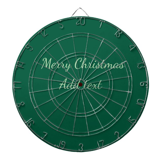 Frohe Weihnachtsgrün schlichte Solo-Hintergrund Ur Dartscheibe (vorne)
