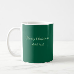 Frohe Weihnachtsgrün schlichte Solo-Hintergrund Ur Kaffeetasse