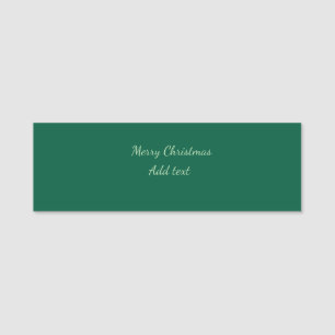 Frohe Weihnachtsgrün schlichte Solo-Hintergrund Ur Namensschild