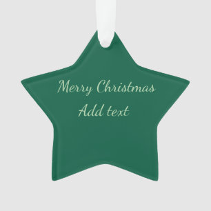 Frohe Weihnachtsgrün schlichte Solo-Hintergrund Ur Ornament