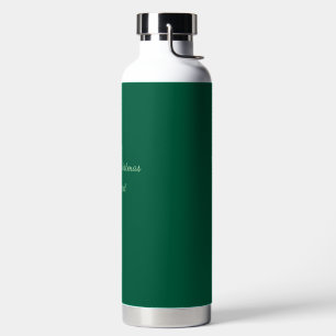 Frohe Weihnachtsgrün schlichte Solo-Hintergrund Ur Trinkflasche