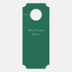 Frohe Weihnachtsgrün schlichte Solo-Hintergrund Ur Türanhänger