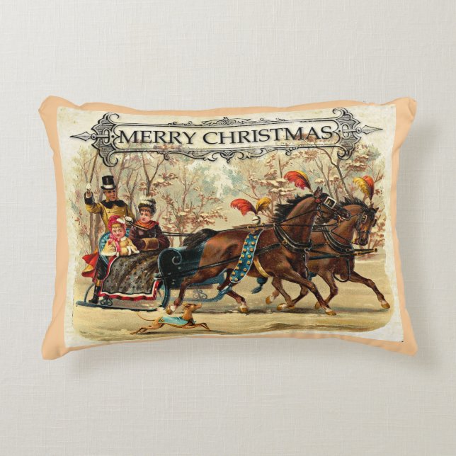 Frohe Weihnachtsgrüße Dekokissen (Vorderseite)