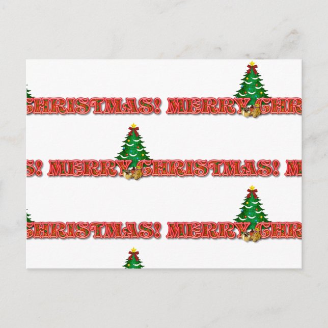 Frohe Weihnachtsgrüße / Einladungstag Postkarte (Vorderseite)