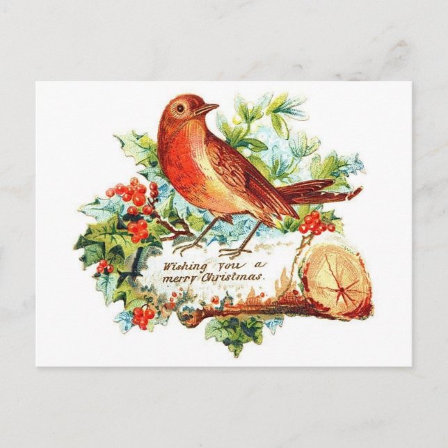 Frohe Weihnachtsgrüße Feiertagspostkarte (Vorderseite)