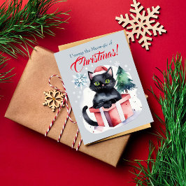 Frohe Weihnachtsgrüße für Katzen Po Postkarte