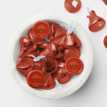 Frohe Weihnachtsgrüße mit Baum auf roten Sitten