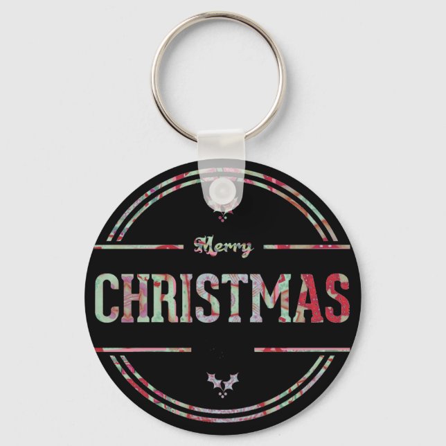 Frohe Weihnachtsgrüße Schlüsselanhänger (Vorderseite)