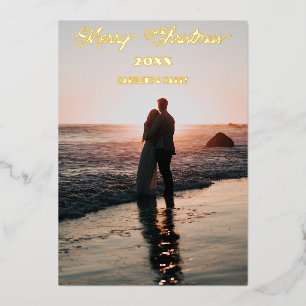 Frohe Weihnachtsgrüße von Happy Couple Folieneinladung