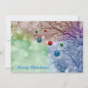 Frohe Weihnachtsgrüße Winterlandschaft Feiertagskarte