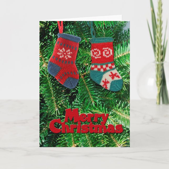 Frohe Weihnachtsgrüßkarte Feiertagskarte (Vorderseite)