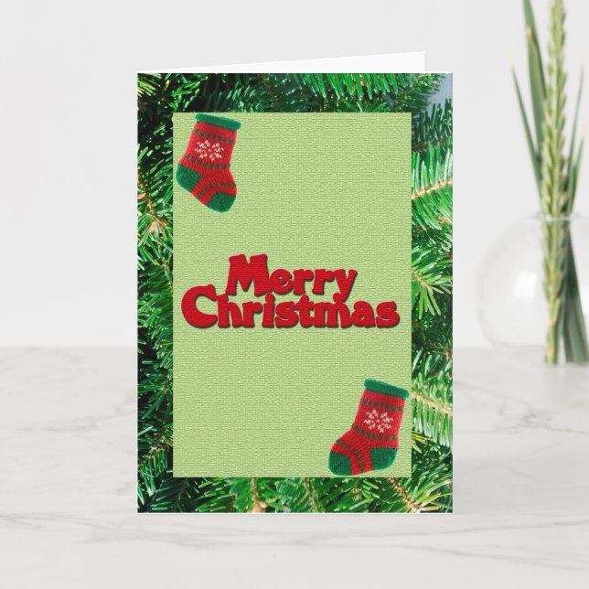 Frohe Weihnachtsgrüßkarte Feiertagskarte (Vorderseite)