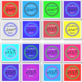 Frohe Weihnachtsgymnast 16 Stickers Boys / Girls Aufkleber