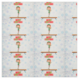 Frohe Weihnachtsgymnast Elf Stoff