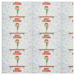 Frohe Weihnachtsgymnast Elf Stoff