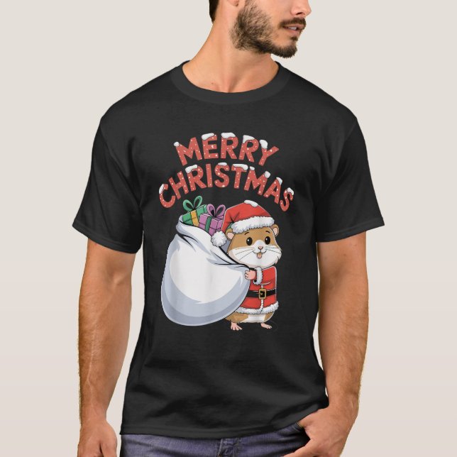 Frohe WeihnachtsHamster T-Shirt (Vorderseite)