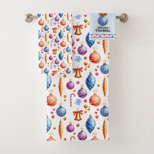 Frohe Weihnachtshandtuch-Set Badhandtuch Set (Insitu)