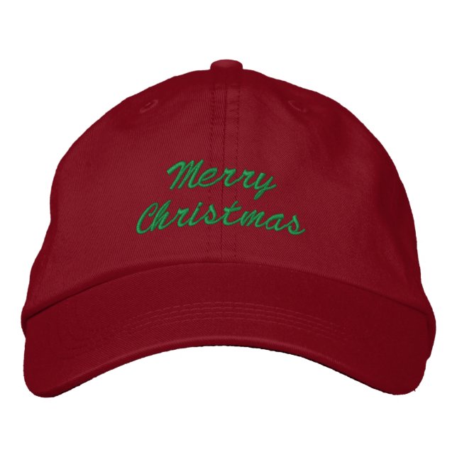 Frohe WeihnachtsHat Bestickte Baseballkappe (Vorderseite)