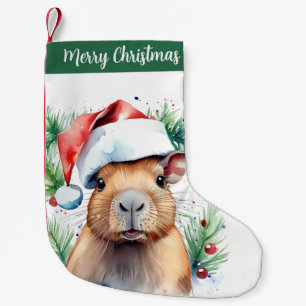 Frohe WeihnachtsHat festliche Capybara - Kleiner Weihnachtsstrumpf