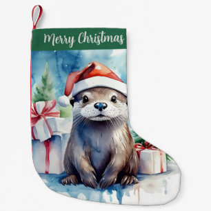 Frohe WeihnachtsHat festliche Otter - Kleiner Weihnachtsstrumpf
