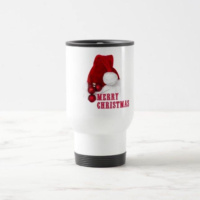 Frohe WeihnachtsHat Reisebecher (Mittel)