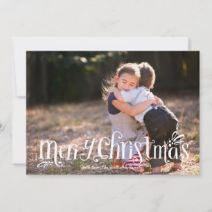 Frohe Weihnachtshugs Fotokarte für den Urlaub Feiertagskarte