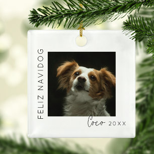 Frohe Weihnachtshund Haustier-Foto-Weihnachtsbau Ornament Aus Metall