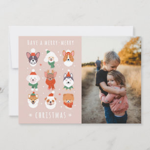 Frohe Weihnachtshunde Feiertagskarte