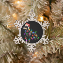 Frohe Weihnachtshunde in Lights geknallt