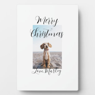 Frohe Weihnachtshunde Katze Foto Weihnachtsgeschen Fotoplatte