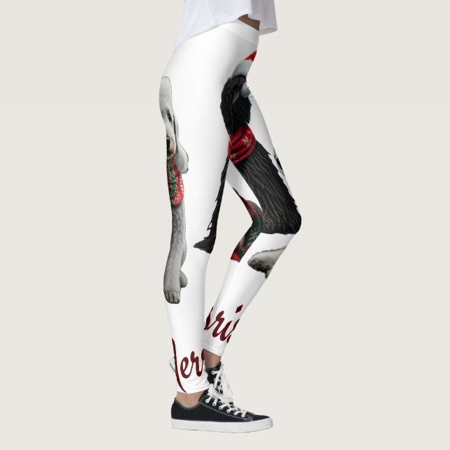 Frohe Weihnachtshunde Leggings (Rechts)