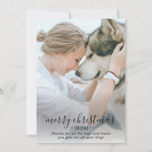Frohe Weihnachtshunde und Mama Foto vom Hund Feiertagskarte