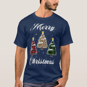 Frohe Weihnachtsjause mit Buffalo Karierten Baumki T-Shirt
