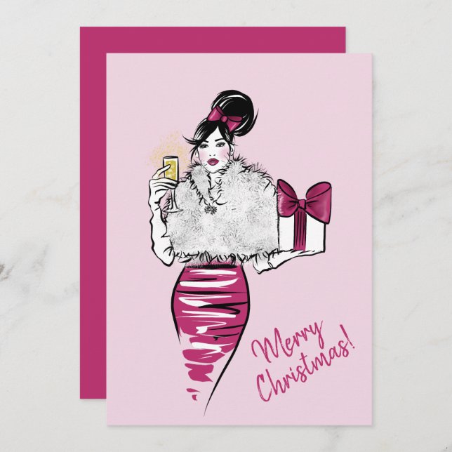 Frohe Weihnachtsjubeln Feiertagskarte (Vorne/Hinten)