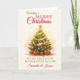 Frohe Weihnachtsjubiläumsjubiläum und Tochter im J Feiertagskarte