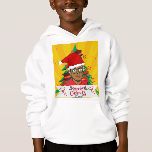 Frohe Weihnachtsjunge Hoodie (Vorderseite)