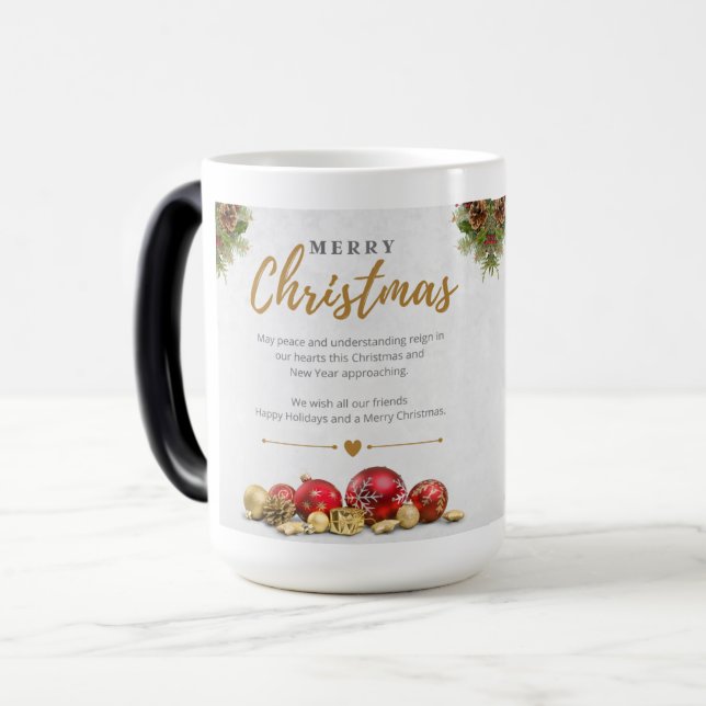 Frohe Weihnachtskaffee Tasse 2024 (Vorderseite Links)