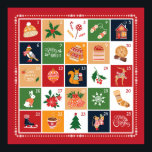 Frohe Weihnachtskalender Poinsettia Red Poster<br><div class="desc">Countdown bis Weihnachts Adventskalender Poster für Sie und Ihre Lieben.</div>