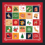 Frohe Weihnachtskalender Poinsettia Red Poster<br><div class="desc">Countdown bis Weihnachts Adventskalender Poster für Sie und Ihre Lieben.</div>