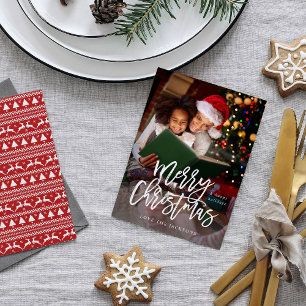 Frohe Weihnachtskalligrafie Vertikales Foto