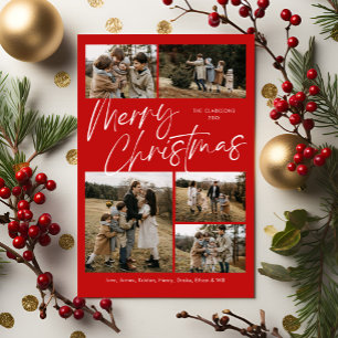 Frohe Weihnachtskalligraphie Foto Magnetkarte