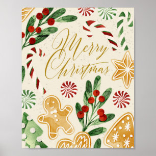 Frohe Weihnachtskalligraphie und Dekorationen