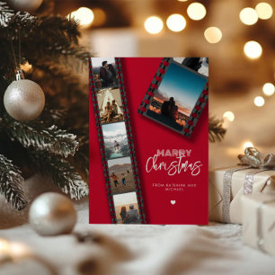 Frohe Weihnachtskamera Roll 6 Foto Collage Feiertagskarte