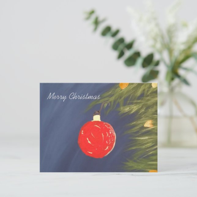 Frohe Weihnachtskarte Ankündigungspostkarte (Stehend Vorderseite)